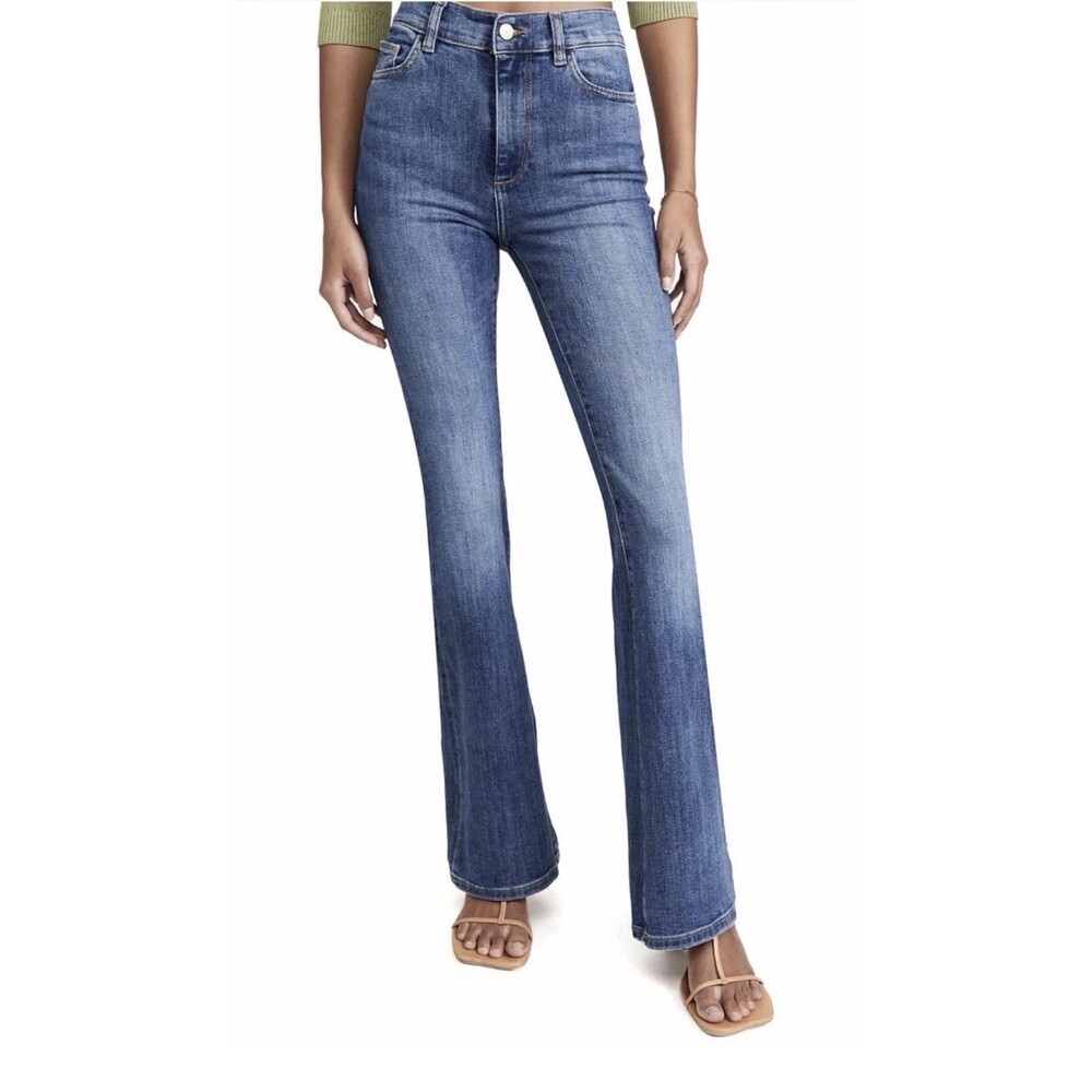 DL1961 Women's Bridget Boot High Rise Instasculpt Jeans Sea Front Wash Size 26
